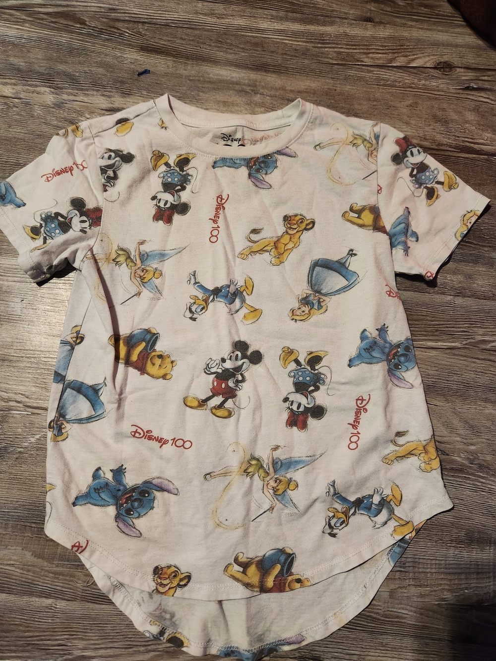 Disney Multicolor  Short Sleeve Tee with Classic Character Allover Print